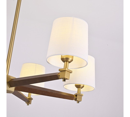 Люстра на штанге Imperiumloft Jorgenson White/Dark wood STAVRA01