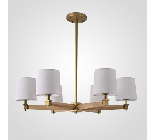 Люстра на штанге Imperiumloft Jorgenson White/Light wood STAVRA01