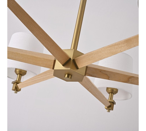 Люстра на штанге Imperiumloft Jorgenson White/Light wood STAVRA01