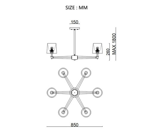 Люстра на штанге Imperiumloft Jorgenson White/Light wood STAVRA01