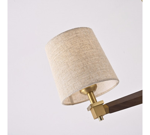 Люстра на штанге ImperiumLoft Jorgenson Beige/Dark wood STAVRA01