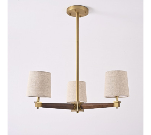 Люстра на штанге ImperiumLoft Jorgenson Beige/Dark wood STAVRA01