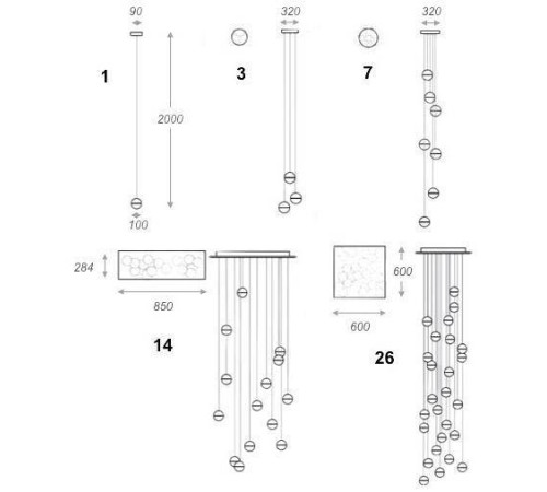 Подвесной светильник Imperiumloft Bocci 40,39