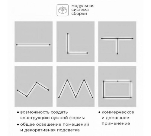Модульный светильник Imex Thin & Smart IL.0060.5000-1500-BK