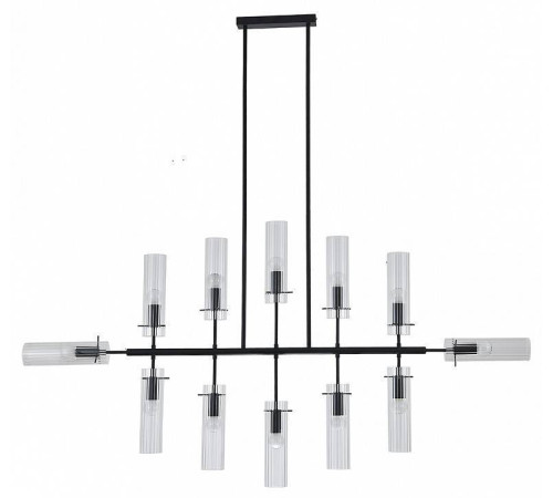 Люстра на штанге Indigo Saetta 11053/12R Black