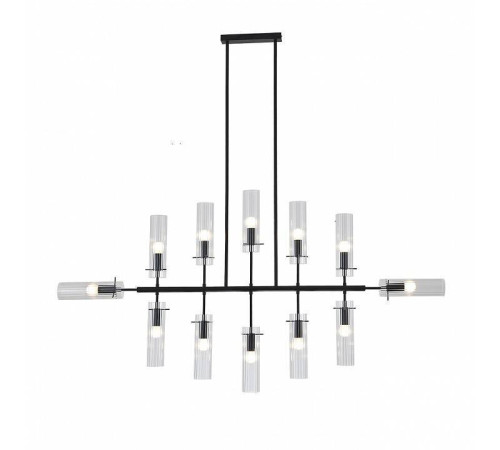 Люстра на штанге Indigo Saetta 11053/12R Black