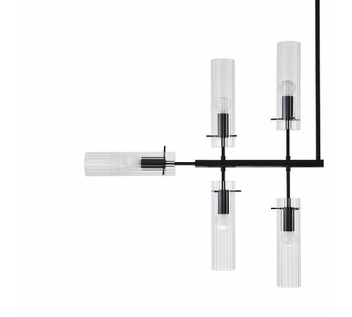 Люстра на штанге Indigo Saetta 11053/12R Black