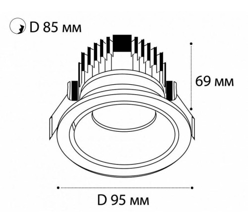 Встраиваемый светильник Italline IT02-008 IT02-008 white