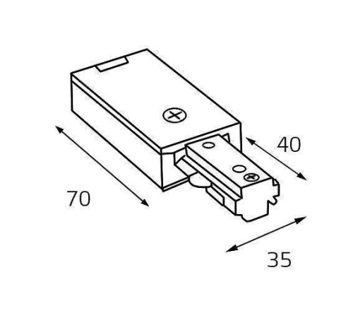 Токопровод концевой Italline WSO WSO 71 black
