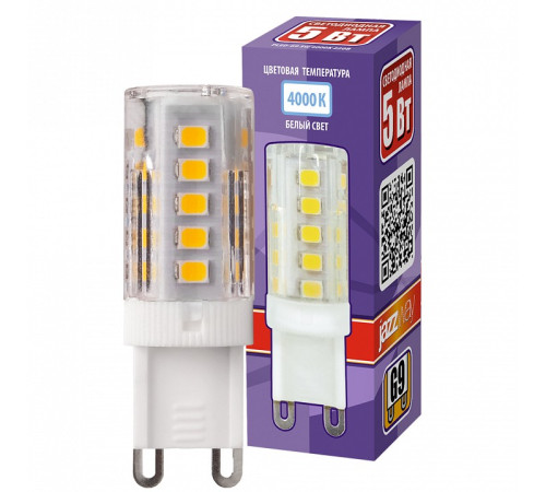 Лампа светодиодная Jazzway G9 5Вт 4000K PLED-G9 5W 4000K