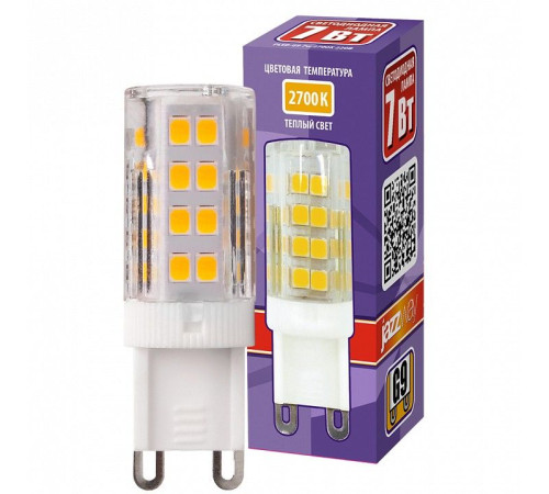 Лампа светодиодная Jazzway PLED-G9 7W 2700K