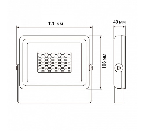 Настенно-потолочный прожектор Jazzway PFL-SC-10W 6500K IP65