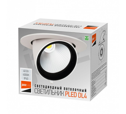 Встраиваемый светильник Jazzway PLED DL4 40W 4000K 24° White IP40