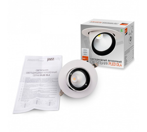 Встраиваемый светильник Jazzway PLED DL4 40W 4000K 24° White IP40