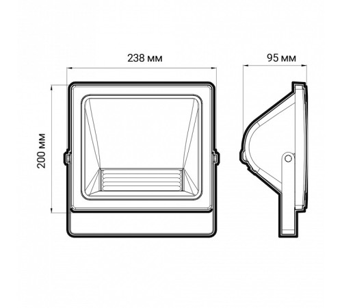 Настенно-потолочный прожектор Jazzway PFL -AS- 50w 4000K IP65