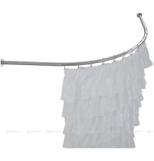 Карниз для ванны Aquanet Mia дуга 1400x800 мм нержавеющая сталь 00265011