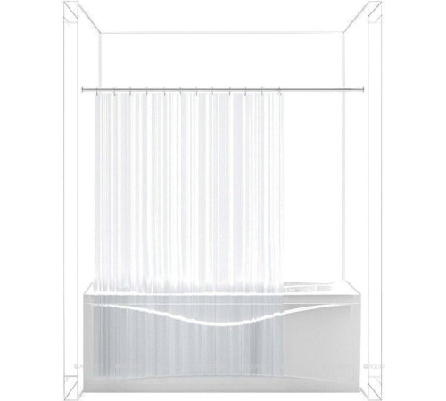 Карниз для ванны прямой Aquanet 180 см 00157486