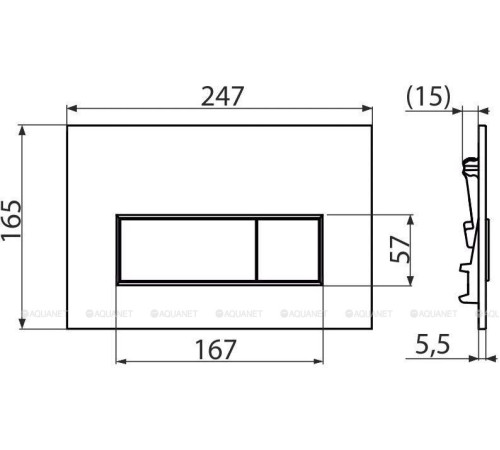 Кнопка смыва AlcaPlast хром глянцевый M571