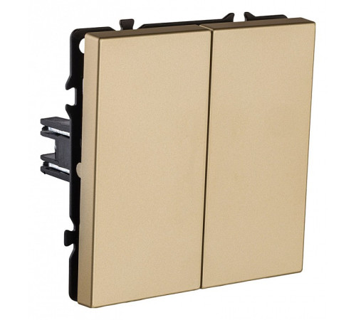 Выключатель двухклавишный без рамки Kollinger Eclipse EC-004GD