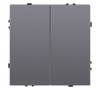 Выключатель двухклавишный без рамки Kollinger Eclipse EC-004GY