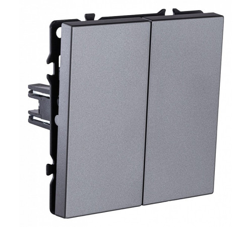 Выключатель двухклавишный без рамки Kollinger Eclipse EC-004GY