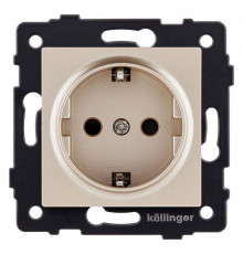 Розетка с заземлением, без рамки Kollinger  REA-002GD