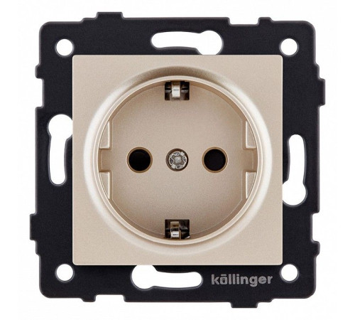 Розетка с заземлением, без рамки Kollinger REA-002GD