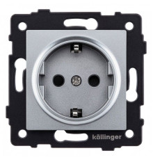 Розетка с заземлением, без рамки Kollinger  REA-002GY