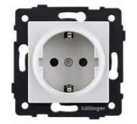 Розетка с заземлением, без рамки Kollinger  REA-002WH