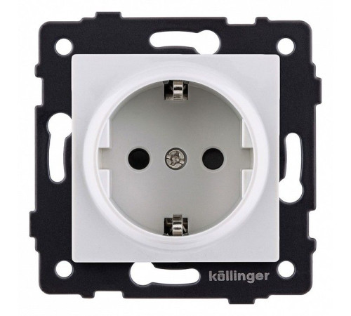 Розетка с заземлением, без рамки Kollinger REA-002WH