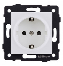 Розетка с заземлением, без рамки Kollinger  REA-002WM