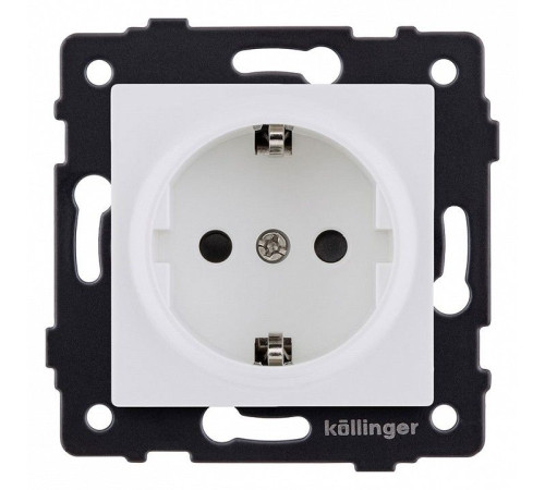 Розетка с заземлением, без рамки Kollinger REA-002WM