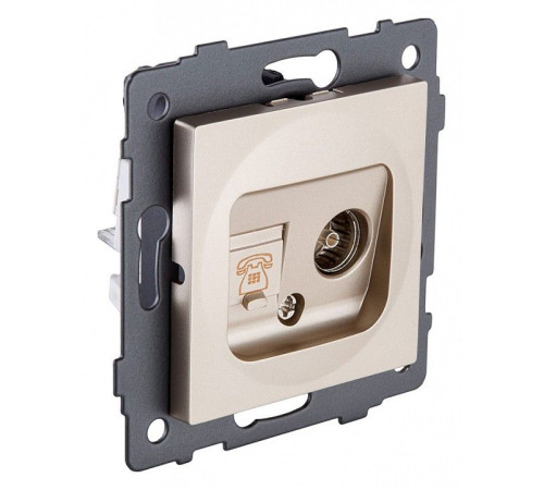 Розетка двойная RJ-11 и Ethernet RJ-45, без рамки Kollinger REA-013GD