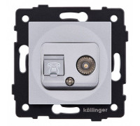 Розетка двойная RJ-11 и Ethernet RJ-45, без рамки Kollinger  REA-013GY