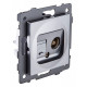 Розетка двойная RJ-11 и Ethernet RJ-45, без рамки Kollinger REA-013GY