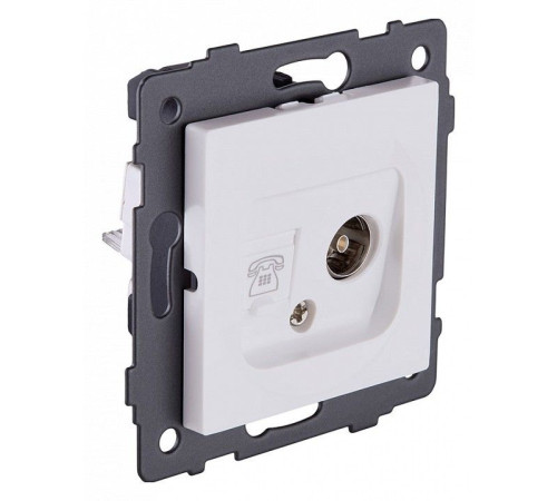 Розетка двойная RJ-11 и Ethernet RJ-45, без рамки Kollinger REA-013WM