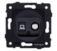 ТВ-розетка и SAT-розетка оконечная без рамки Kollinger  REA-014BK