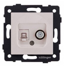 ТВ-розетка и SAT-розетка оконечная без рамки Kollinger  REA-022CM