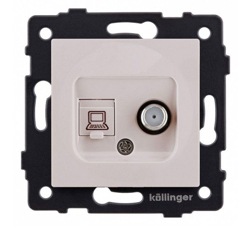 ТВ-розетка и SAT-розетка оконечная без рамки Kollinger REA-022CM