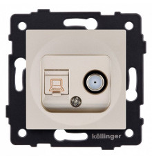 ТВ-розетка и SAT-розетка оконечная без рамки Kollinger  REA-022GD