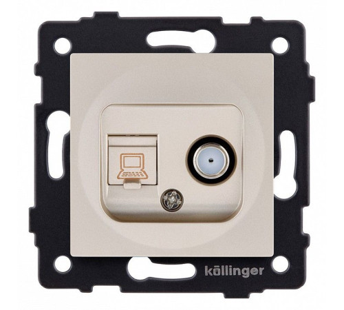 ТВ-розетка и SAT-розетка оконечная без рамки Kollinger REA-022GD