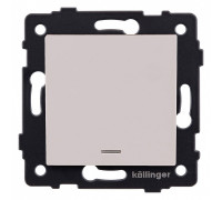 Выключатель одноклавишный с подсветкой без рамки Kollinger  REA-S-013CM