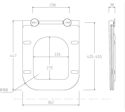 Сиденье для унитаза Allen Brau Liberty 3 Soft-Close дюропласт белое 4.33015.20