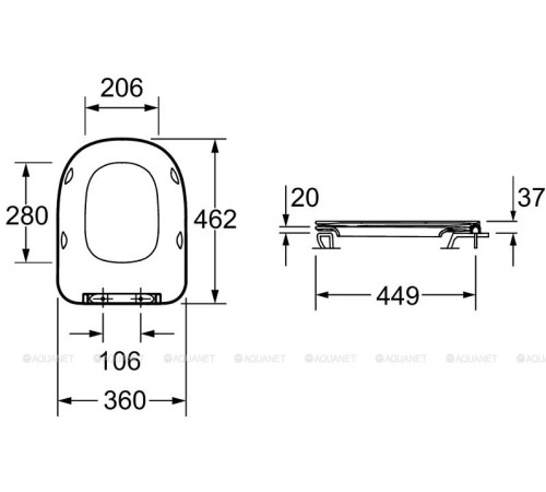 Крышка-сиденье для унизата Jacob Delafon Modern Life с микролифтом E77168-0