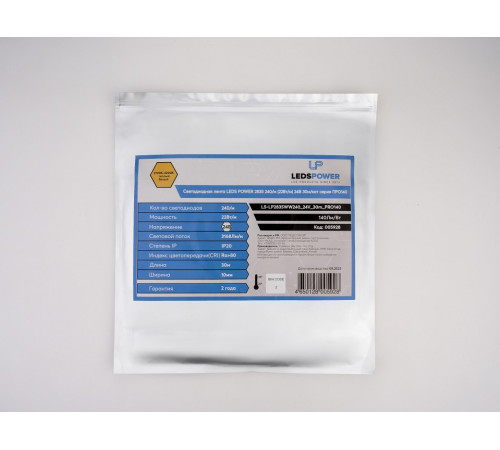 Лента светодиодная Dekraft LEDS POWER ПРО140 11.2 Вт/м 24 В IP20 6500K 005928