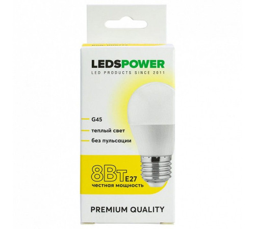 Лампа светодиодная LEDS POWER G45 006772