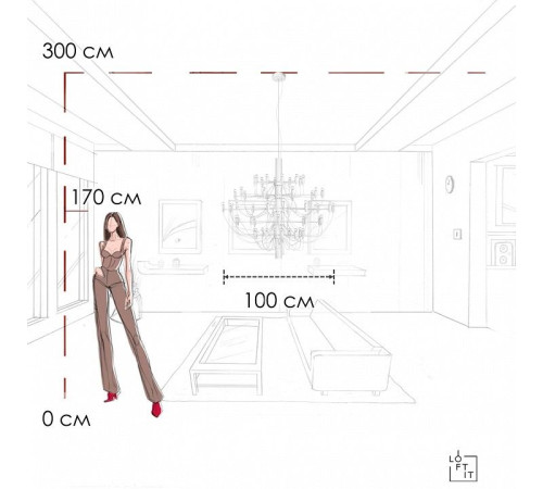 Подвесная люстра Loft it Gino 10196/1000 White
