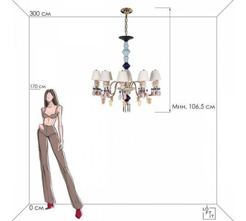 Подвесная люстра Loft it Grace 10203/10 Mult