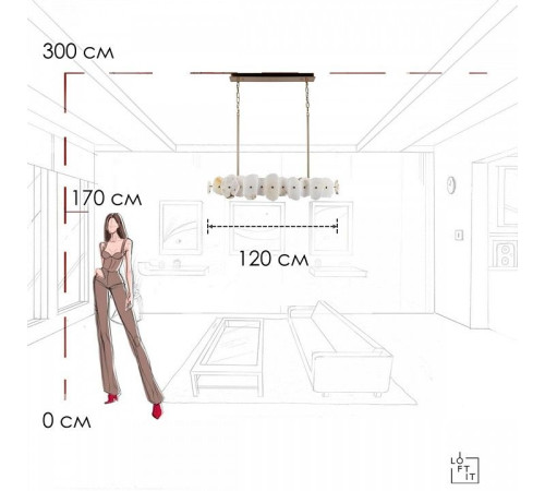 Подвесной светильник Loft it Alicante 10248/1200
