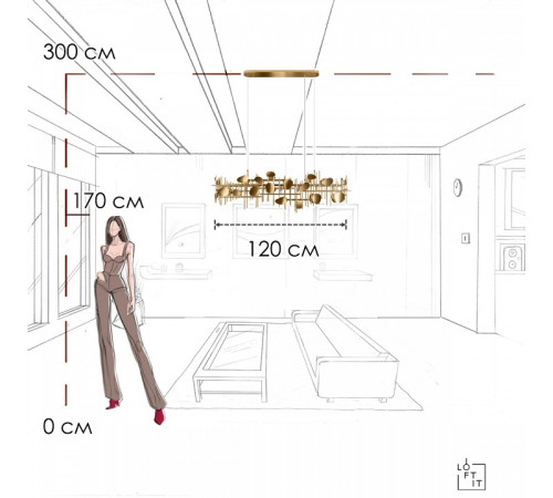 Подвесной светильник Loft it Escama 10396/1200R
